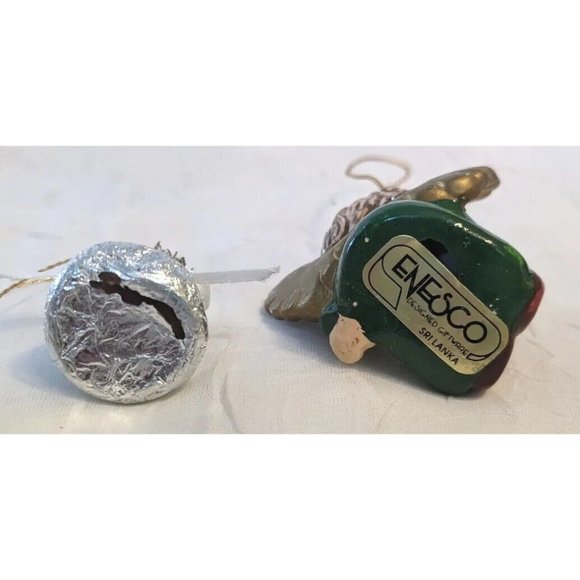 8 Angels Christmas Ornaments Caroler Twirl Around Beaded Knit Ceramic Lot 1976 - Picture 15 of 16